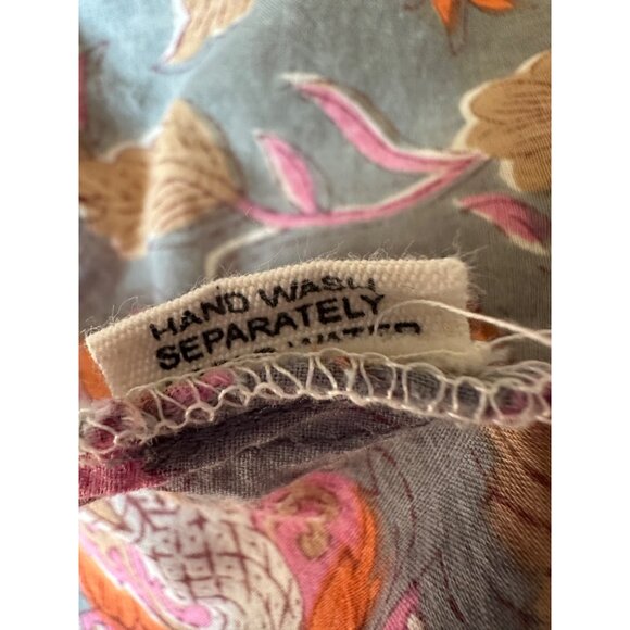 Made In India Cotton Midi Shirt Dress MED Sleeveless Lightweight Cottage NO BELT - Picture 5 of 9